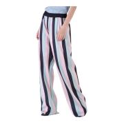 Hoge Taille Gestreepte Wijde Broek Silvian Heach , Multicolor , Dames