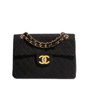 Pre-owned Leather chanel-bags Chanel Vintage , Black , Dames