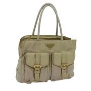 Pre-owned Nylon totes Prada Vintage , Beige , Dames