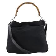 Pre-owned Canvas handbags Gucci Vintage , Black , Dames