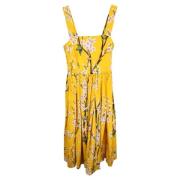 Pre-owned Cotton dresses Dolce & Gabbana Pre-owned , Yellow , Dames