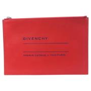 Pre-owned Leather clutches Givenchy Pre-owned , Red , Dames