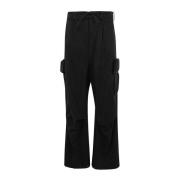 Zwarte Cargo Broek met Manchetten Y-3 , Black , Dames