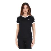 Klassiek Zwart Sport T-Shirt Adidas , Black , Dames