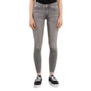 Grijze Cropped Skinny Jeans Calvin Klein , Gray , Dames