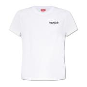 T-shirt met bedrukt logo Kenzo , White , Dames