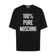 Klassiek Zwart T-shirt Moschino , Black , Heren