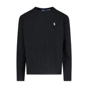 Zwarte Logo Crewneck Sweater Ralph Lauren , Black , Dames