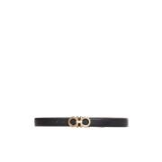 Omkeerbare Leren Riem met Gancini Gesp Salvatore Ferragamo , Black , H...