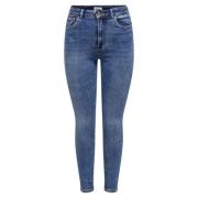 Hoge Taille Skinny Enkel Jeans Only , Blue , Dames