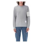 Klassieke Crew Neck Fleece Sweater Thom Browne , Gray , Heren