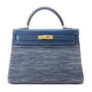 Pre-owned Leather hermes-bags Hermès Vintage , Blue , Dames