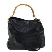 Pre-owned Leather shoulder-bags Gucci Vintage , Black , Dames