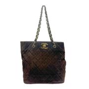 Pre-owned Suede shoulder-bags Chanel Vintage , Brown , Dames