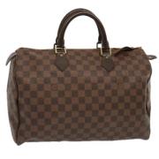 Pre-owned Canvas handbags Louis Vuitton Vintage , Brown , Dames