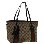 Pre-owned Canvas totes Gucci Vintage , Beige , Dames