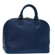 Pre-owned Leather handbags Louis Vuitton Vintage , Blue , Dames