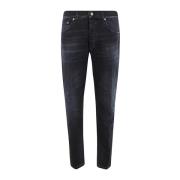 Blauwe Denim Stretch Jeans Dondup , Blue , Heren