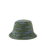 Geborduurde Bucket Hat - Khaki Katoen Jacquemus , Green , Unisex