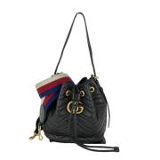 Pre-owned Leather handbags Gucci Vintage , Black , Dames