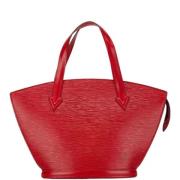 Pre-owned Leather handbags Louis Vuitton Vintage , Red , Dames