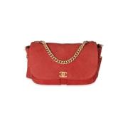 Pre-owned Suede crossbody-bags Chanel Vintage , Red , Dames