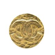 Pre-owned Metal brooches Chanel Vintage , Yellow , Dames