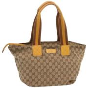 Pre-owned Canvas totes Gucci Vintage , Brown , Dames