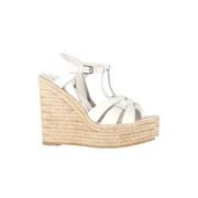 Pre-owned Leather heels Yves Saint Laurent Vintage , Beige , Dames