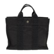 Pre-owned Canvas totes Hermès Vintage , Gray , Dames