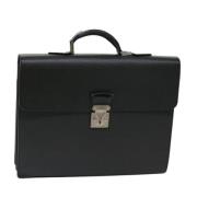 Pre-owned Leather briefcases Louis Vuitton Vintage , Black , Dames