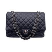 Pre-owned Leather chanel-bags Chanel Vintage , Black , Dames