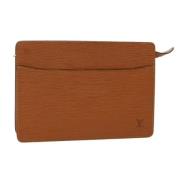 Pre-owned Leather clutches Louis Vuitton Vintage , Brown , Dames