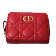 Pre-owned Leather wallets Dior Vintage , Red , Dames