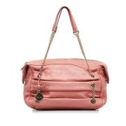 Pre-owned Leather shoulder-bags Valentino Vintage , Pink , Dames