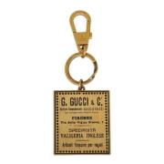 Pre-owned Metal key-holders Gucci Vintage , Yellow , Heren