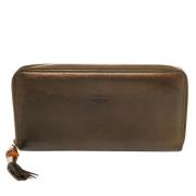 Pre-owned Leather wallets Gucci Vintage , Brown , Dames