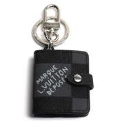 Pre-owned Canvas key-holders Louis Vuitton Vintage , Black , Dames