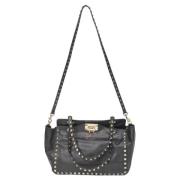 Pre-owned Leather shoulder-bags Valentino Vintage , Black , Dames