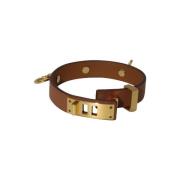 Pre-owned Leather bracelets Hermès Vintage , Brown , Dames