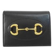 Pre-owned Leather wallets Gucci Vintage , Black , Dames