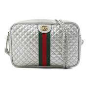 Pre-owned Leather shoulder-bags Gucci Vintage , Gray , Dames