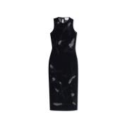 Doorschijnende Jurk Alexander McQueen , Black , Dames