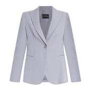 Blazer met gesloten revers Emporio Armani , Gray , Dames