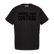 T-shirt met logo Versace Jeans Couture , Black , Heren