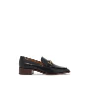 Geborsteld leren loafers met goudkleurige metalen details Tod's , Blac...