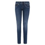 Donkere Denim Slim Fit Jeans Pepe Jeans , Blue , Dames