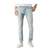 Blauwe Jeans 5-Pocket Elastisch Versleten Tommy Hilfiger , Blue , Here...