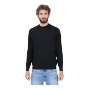 Zwarte Geometrische Crewneck Sweater Armani Exchange , Black , Heren