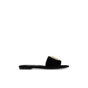 Velvet Slides Dolce & Gabbana , Black , Dames